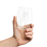 Stemless Goat print wine glass