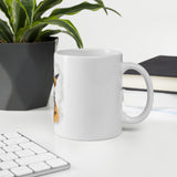White glossy mug