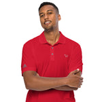 Red adidas polo shirt