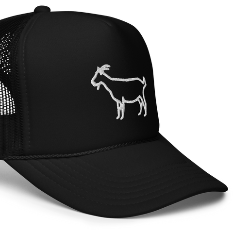TRUCKER HAT EMBROIDERED GOAT LOGO